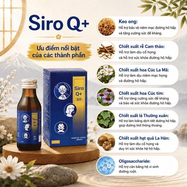 SIRO Q+ KenKo sản phẩm hỗ trợ đường h&ocirc; hấp