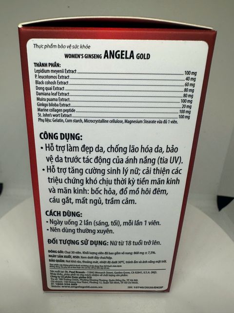 Vi&ecirc;n uống s&acirc;m ANGELA GOLD Ecogreen