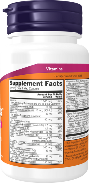 Daily Vits Supplement Facts