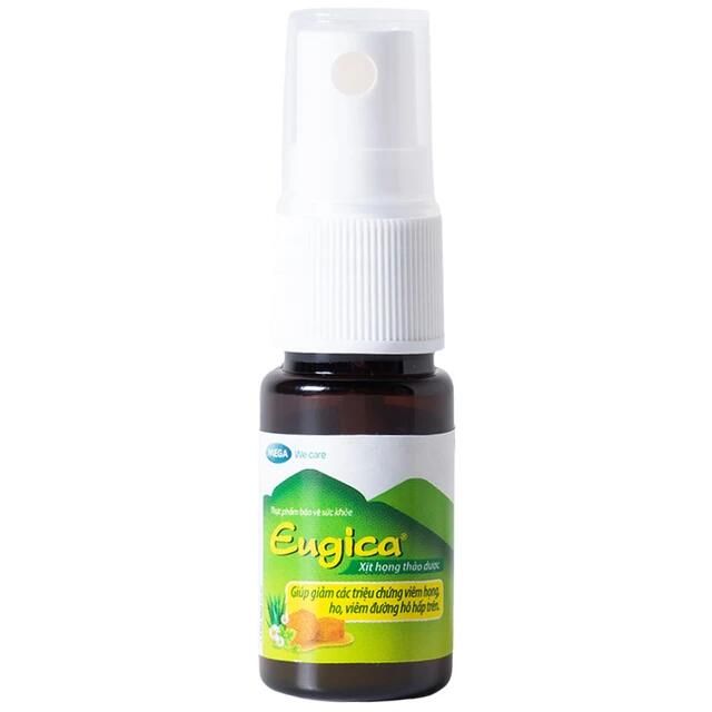 Chai xịt họng sản phẩm thảm thực Eugica Mega 10ml