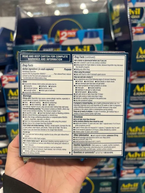 Vi&ecirc;n giảm đau hạ sốt Advil Liqui-Gels 200mg