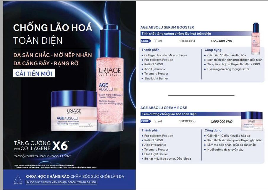Tinh chất Uriage age absolu masque de nuit