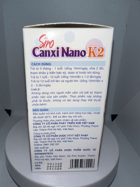 Mẫu Hộp Canxi hữu cơ