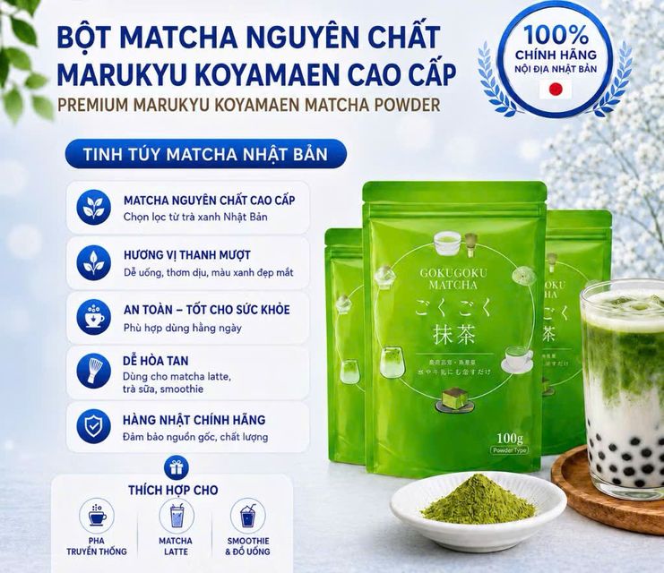 Gokugoku Matcha Kagishima tr&ecirc;n b&agrave;n tr&agrave;