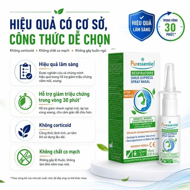 Xịt Mũi Vi&ecirc;m Xoang sản phẩm thảm thực Sinus Express