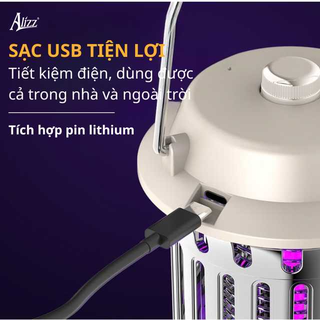 Đ&egrave;n bắt muỗi t&iacute;ch hợp đ&egrave;n ngủ ALIZZ AL