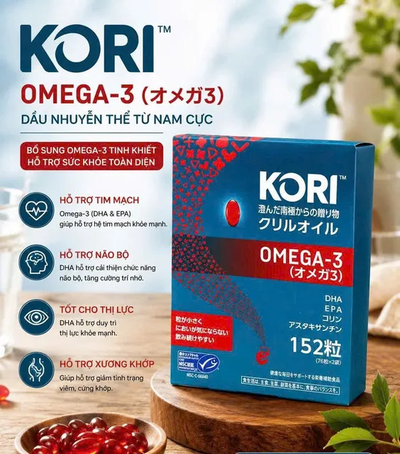 Dầu nhuyễn thể Kori Krill Oil Omega-3