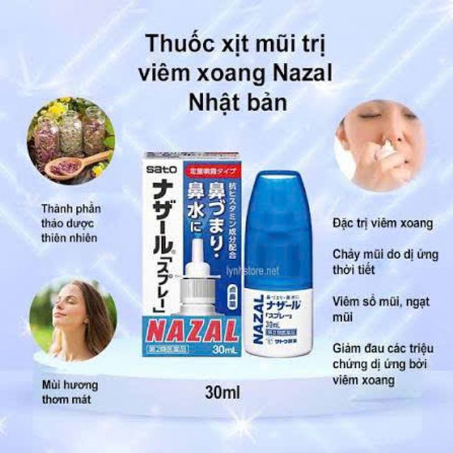 Xịt Mũi Nazal Sato Nhật Bản 30ml