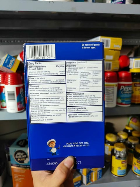 Vi&ecirc;n sủi Alka-Seltzer Extra Strength Upset Stomach Relief