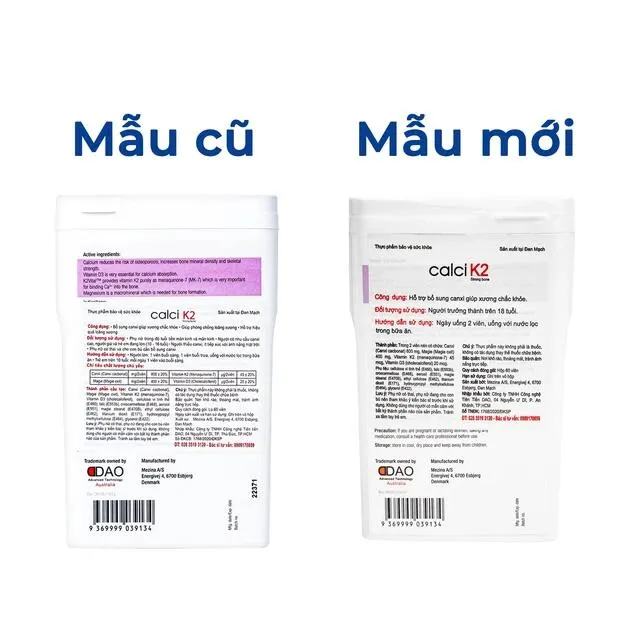 Vi&ecirc;n uống Calci K2 Dao Nordic Health