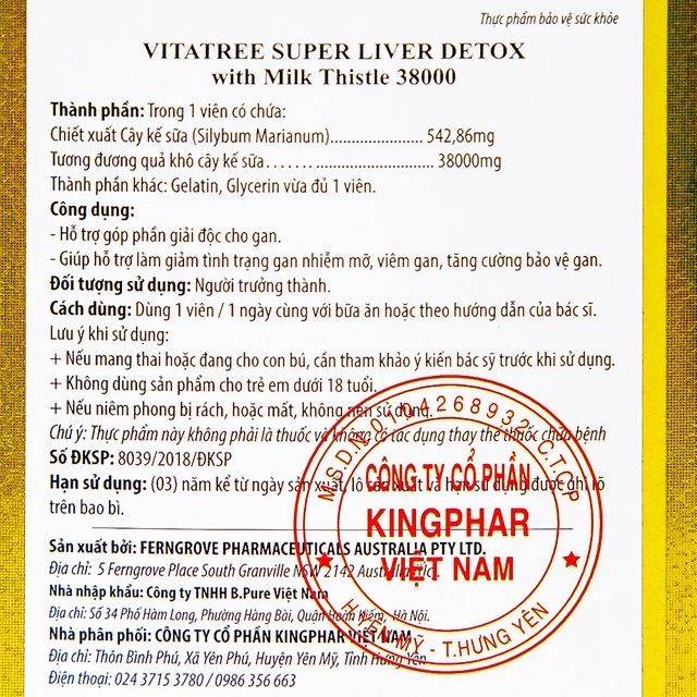 Hướng dẫn sử dụng Vitatree Super Liver Detox