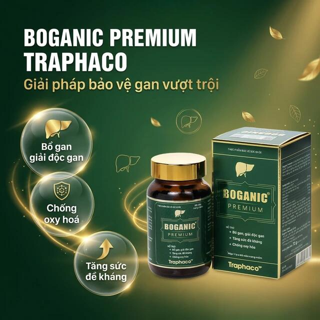 Vi&ecirc;n uống bổ gan Boganic Premium Traphaco