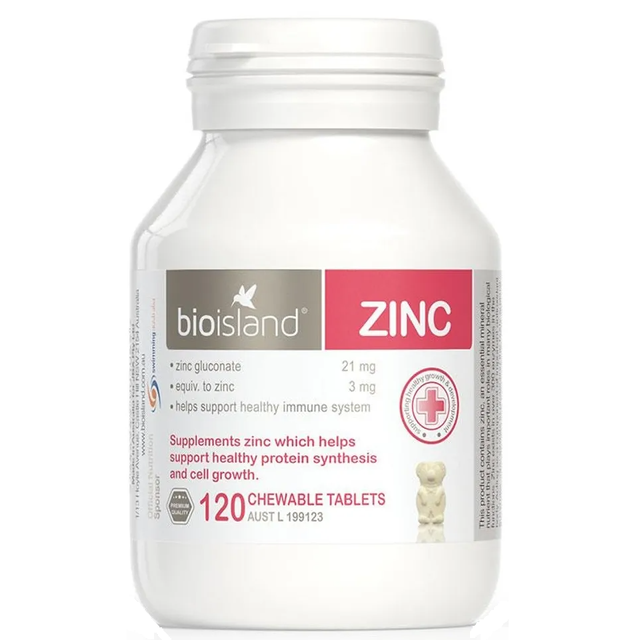 Kẹo nhai Bioisland Zinc vị sữa