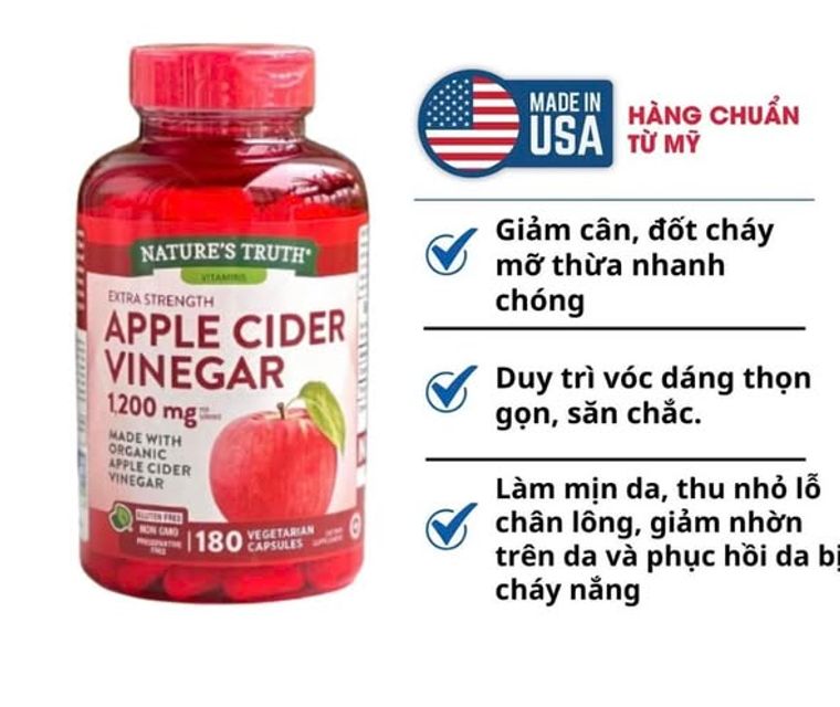 Vi&ecirc;n Uống Giảm C&acirc;n Giấm T&aacute;o