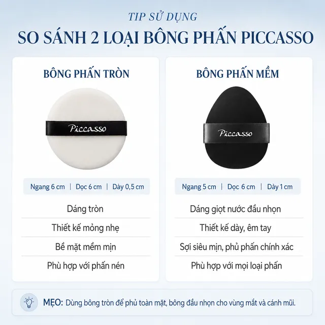 Bộ B&ocirc;ng Phấn K&egrave;m T&uacute;i Zip