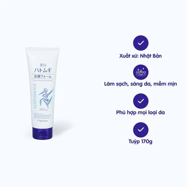 Chai Sữa Rửa Mặt Hatomugi &Yacute; Dĩ