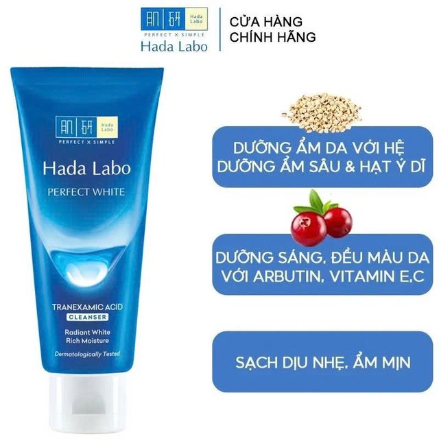 Sữa Rửa Mặt Hada Labo Perfect White Arbutin Cleanser