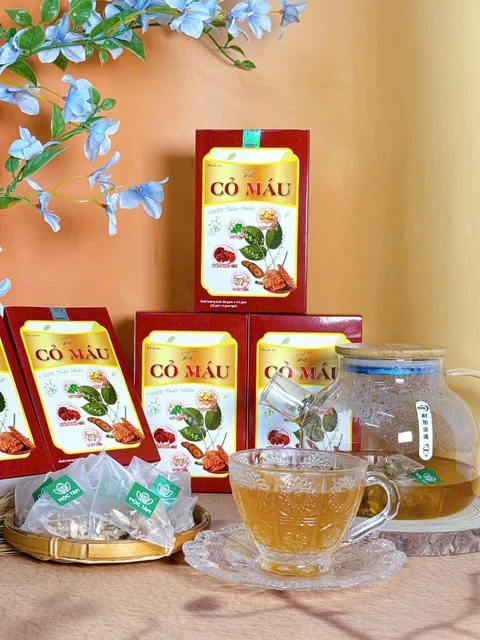 Combo 10 hộp tr&agrave; cỏ m&aacute;u