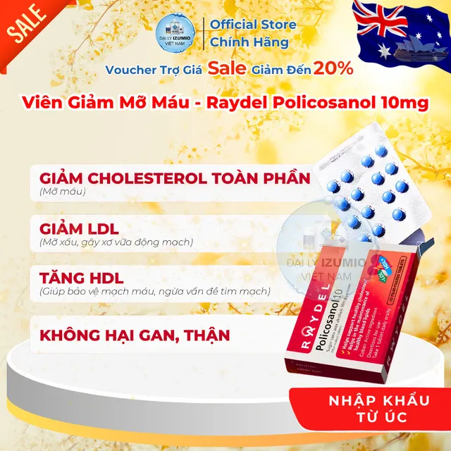 RAYDEL POLICOSANOL 10MG