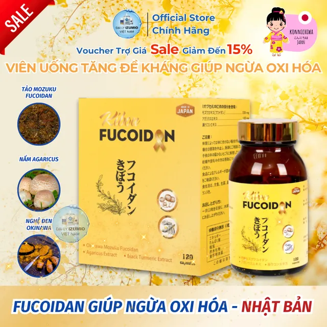 Kibou Fucoidan - Hộp 120 Vi&ecirc;n