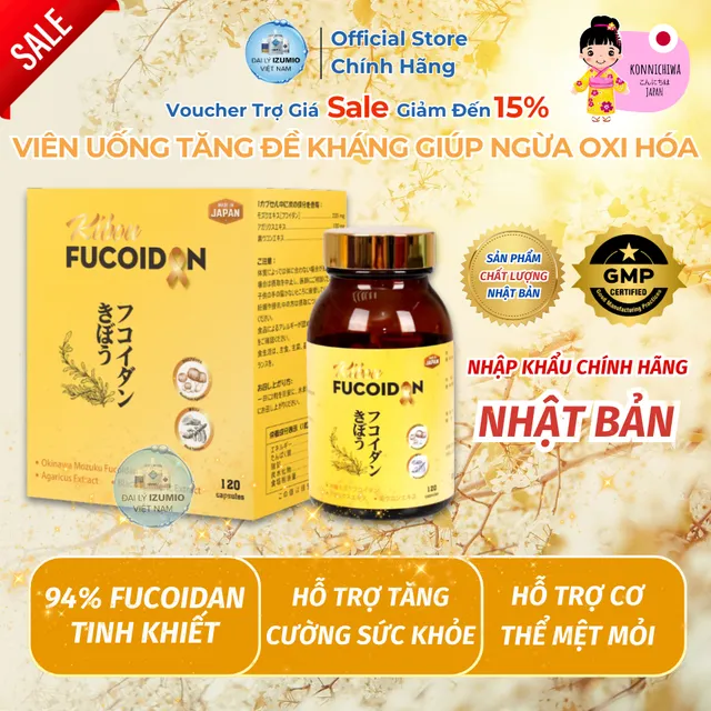 Kibou Fucoidan - Hộp 120 Vi&ecirc;n