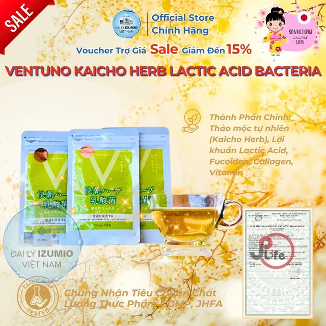 G&oacute;i 248 Vi&ecirc;n B&iacute; K&iacute;p Cho V&oacute;c D&aacute;ng Thon Gọn, Giảm C&acirc;n - Ventuno Kaicho Herb Lactic Acid Bacteria