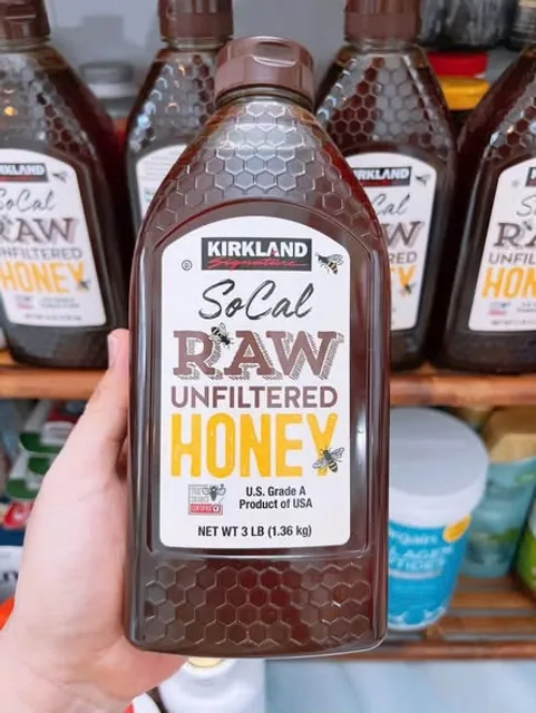 Mật ong hữu cơ raw Kirkland 1.36kg