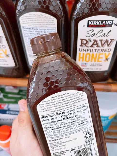 Mật ong hữu cơ raw Kirkland 1.36kg