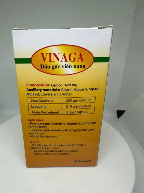Dầu gấc vi&ecirc;n nang VINAGA