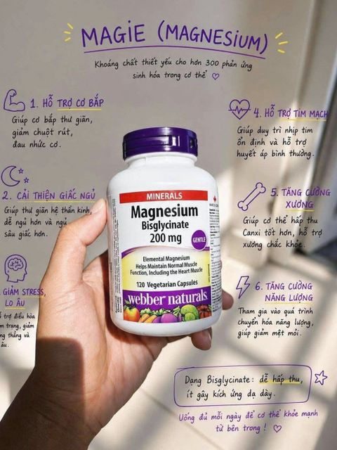 Magnesium bisglycinate 200mg lọ 120V