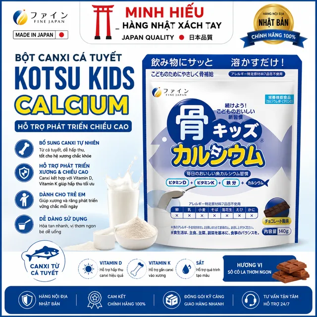 Bột Canxi C&aacute; Tuyết Kotsu Kids
