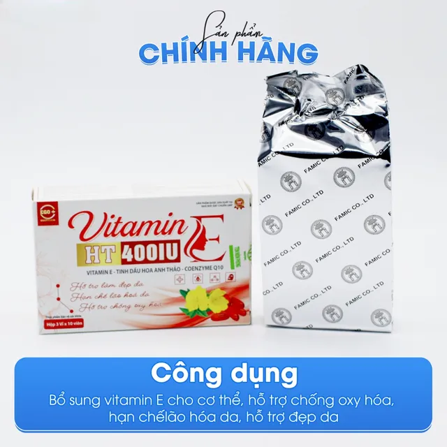 Vi&ecirc;n uống Vitamin E đỏ