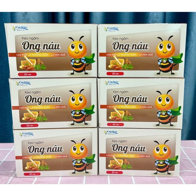 Hộp kẹo ngậm ONG N&Acirc;U - Cao kh&ocirc; l&aacute; thường xu&acirc;n, la h&aacute;n quả