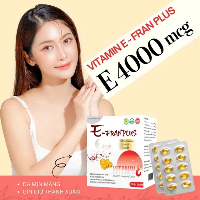 Vitamin E d&ugrave;ng để l&agrave;m đẹp