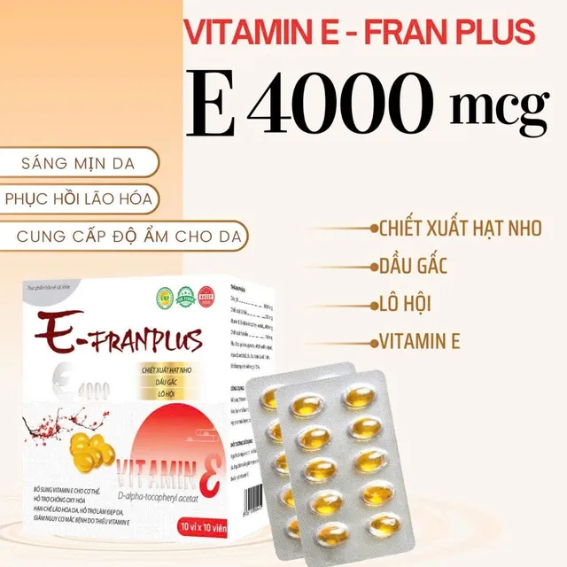 Vi&ecirc;n uống Vitamin E - Dụng cụ chăm s&oacute;c sắc đẹp