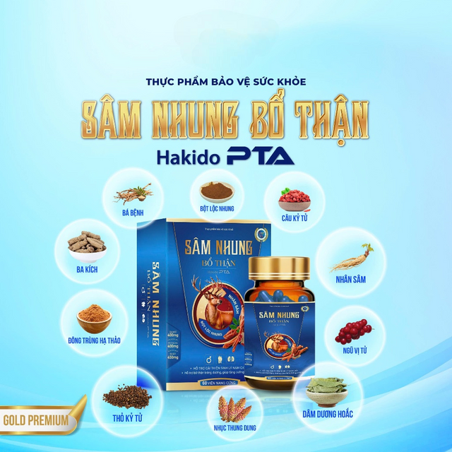 S&acirc;m Nhung Bổ Thận Hakido-PTA