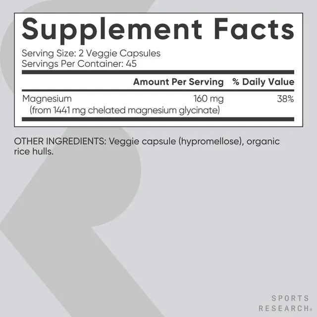 Vi&ecirc;n Uống Magnesium Glycinate Sports Research