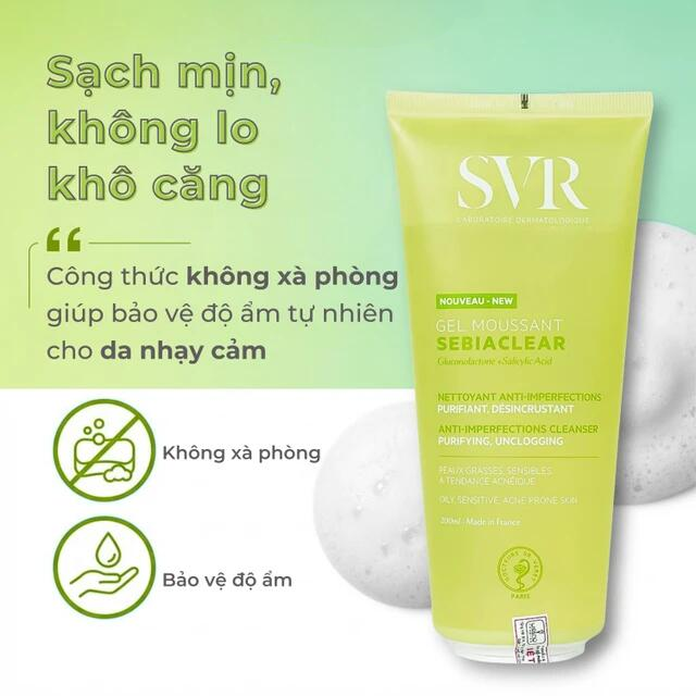 SVR Sebiaclear Moussant 200ml