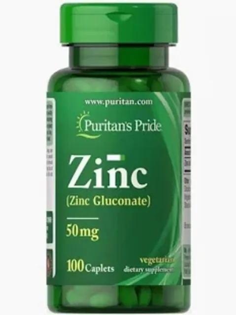 Vi&ecirc;n kẽm Zinc Puritan's Pride 50mg hộp 100 vi&ecirc;n