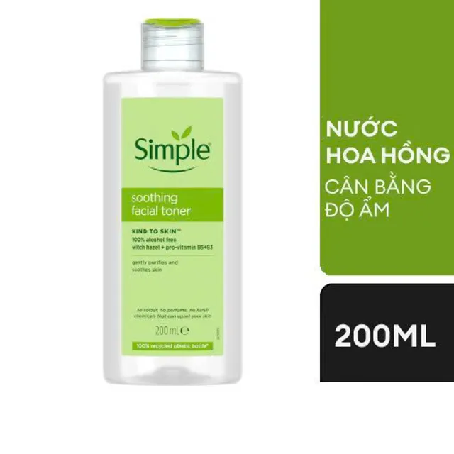 Nước Hoa Hồng Simple Kind to Skin Soothing Facial Toner