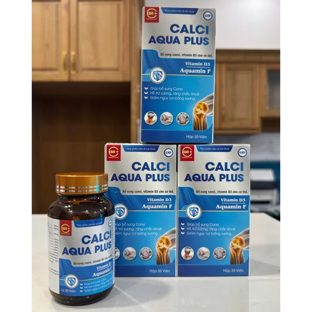 CALCI AQUA PLUS - Gi&uacute;p bổ sung Canxi, giảm nguy cơ lo&atilde;ng xương