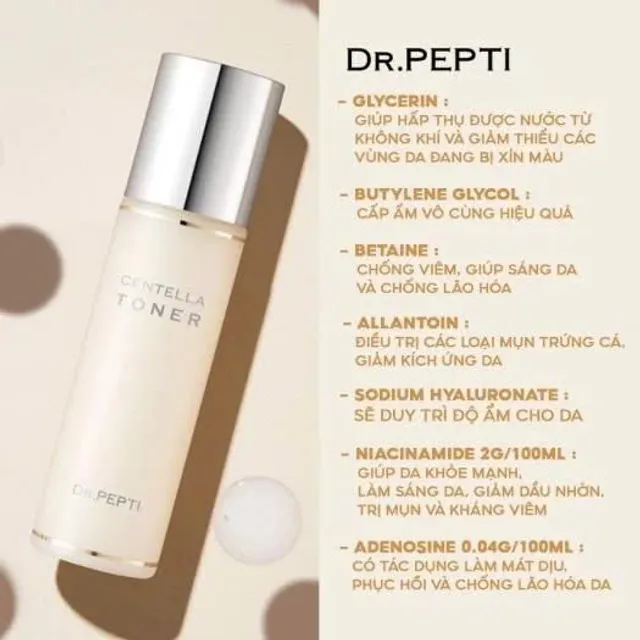 Nước Hoa Hồng Dr.Pepti Centella Toner
