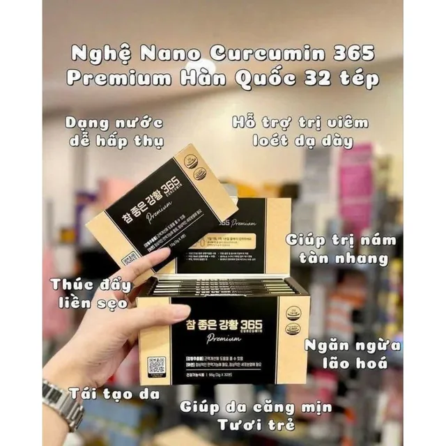 Nghệ Nano Curcumin 365 Hàn Quốc 32 tép