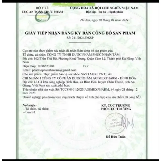 Nước uống SAYTAUXE