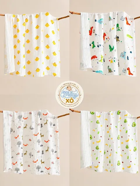 Khăn xô tắm 6 lớp cho bé