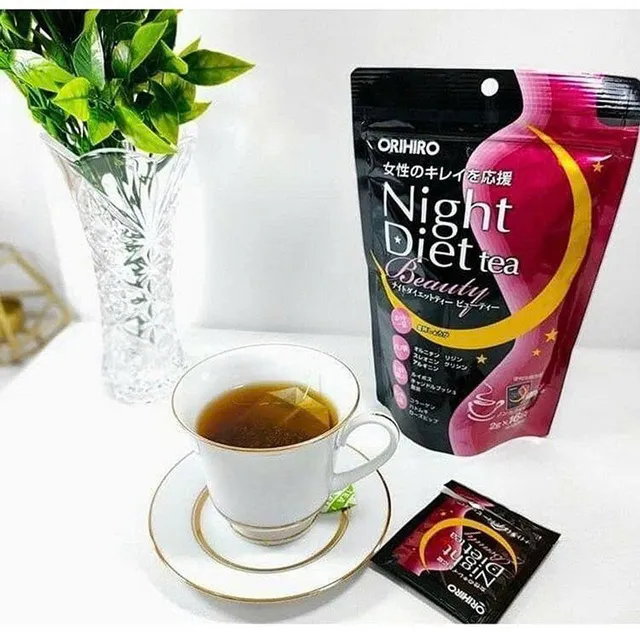 Tr&agrave; giảm c&acirc;n Collagen NIGHT DIET TEA Orihiro