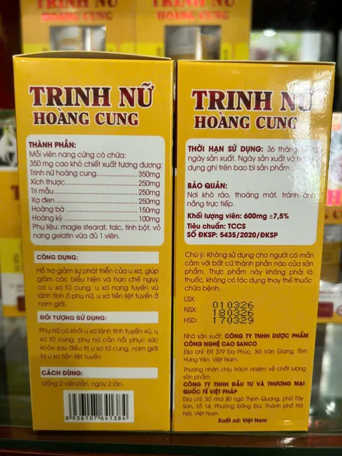 Lưu &yacute; khi sử dụng Trinh Nữ Ho&agrave;ng Cung