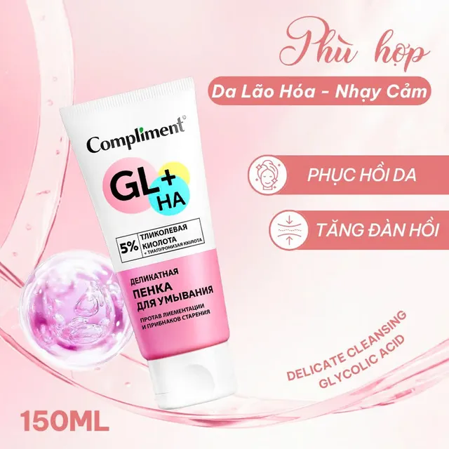 Glycolic Acid 5% trong sữa rửa mặt