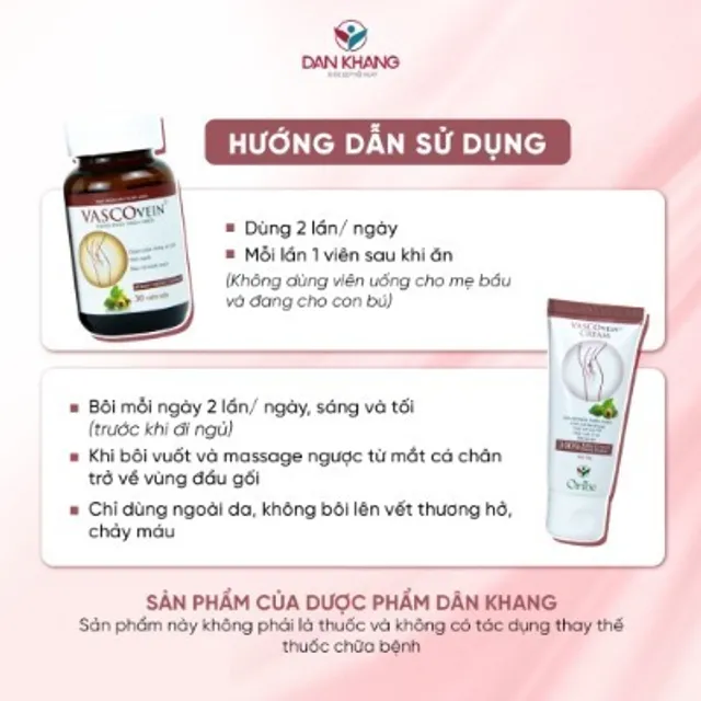 Vi&ecirc;n Uống Suy Gi&atilde;n Tĩnh Mạch Vascovein