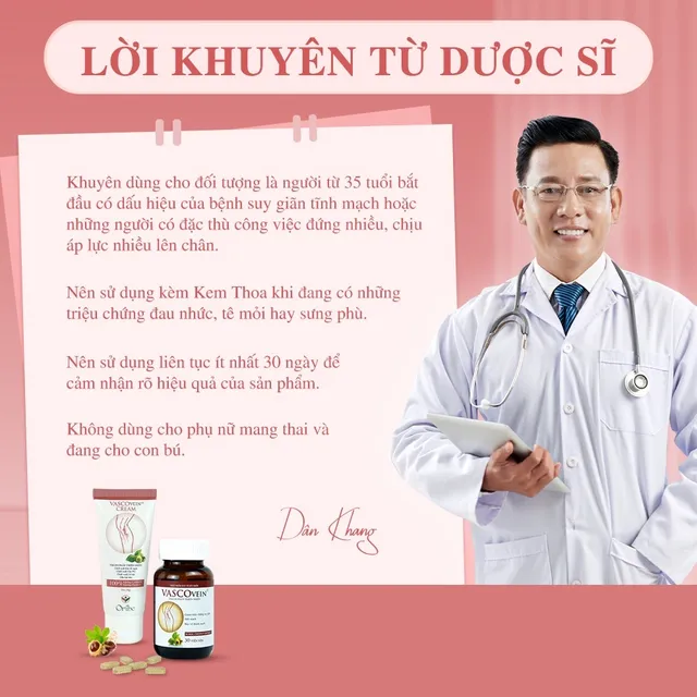 Vi&ecirc;n Uống Suy Gi&atilde;n Tĩnh Mạch Vascovein